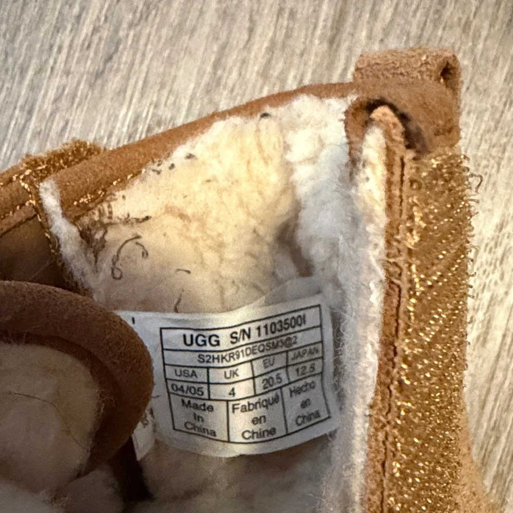 UGG Tan Kids Boots with Cozy Lining